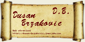 Dušan Brzaković vizit kartica